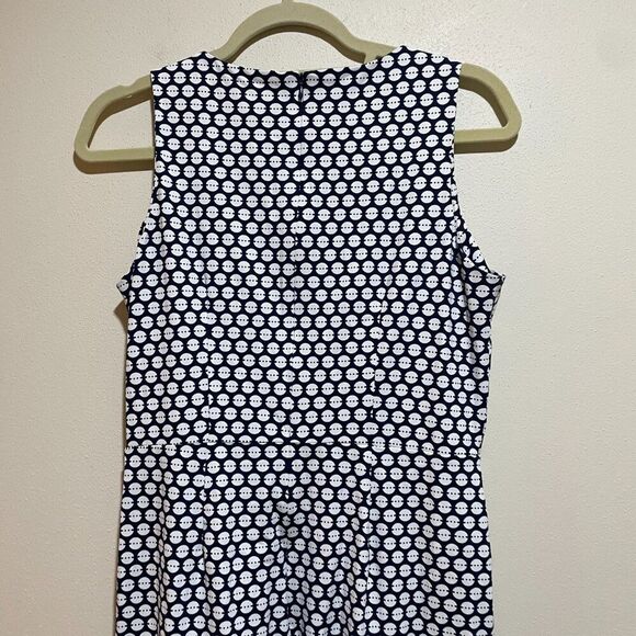 J McLaughlin Size M Catalina Cloth Mia Sleeveless Sheath Dress Navy Polka Dot - Picture 10 of 13
